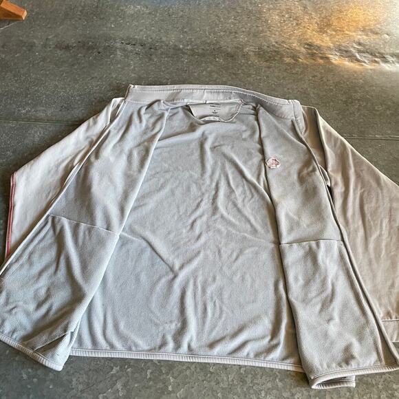 Shell Gas Embroidered Adidas Sweatshirt Lightweight Jacket Mens XL Gray Vintage - Picture 6 of 14